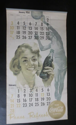The Official Bottler's  Coca Cola  Annual Calendar for 1954 - Image 1 of 4