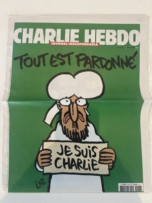 CHARLIE HEBDO - N° 1178 Tout est Pardonné "je suis Charlie" - 14 janvier 2015 - Photo 1/2