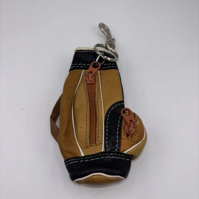 Llavero Marrón Multicolor Cuero Bolsa de Golf Forma  Foto 1 de 4