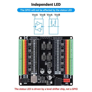 Erweiterungsboard für ESP32/WROVER/WROOM 5V/3.3V Stromausgängen GPIO-Status-LED - Bild 1 von 11
