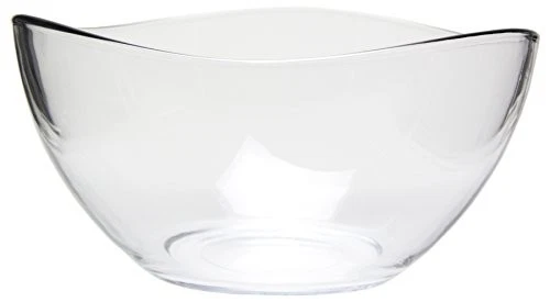 Classic Medium Clear Glass Wavy Fruit Salad Serving Mixing Bowl, 4"H, 63.5 oz - Image 1 of 1