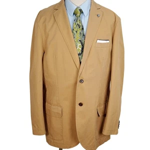 Cremieux Chino Blazer Men XLarge Tan Classic Fit Casual Surgeon Cuff Jacket NWT - Picture 1 of 16