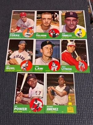 1963 Topps 8 tarjetas oportunidad de inversión - todas las tarjetas están casi nuevas/m - ver descripción Foto 1 de 4