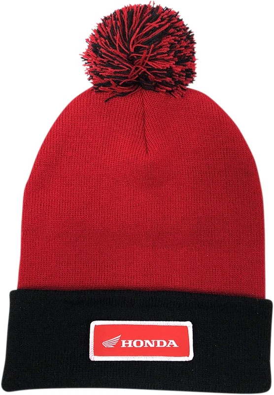 FX Honda Beanie w Pom Red Black 23-86302 - Image 1 of 1