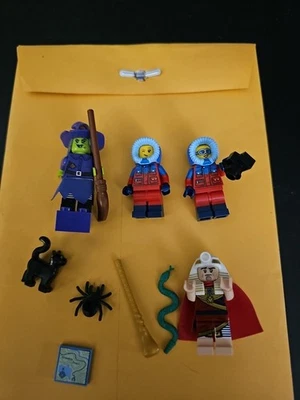 LEGO Lote De Minifiguras Rey Tut Bruja Gato Araña Y Fotógrafos Foto 1 de 4