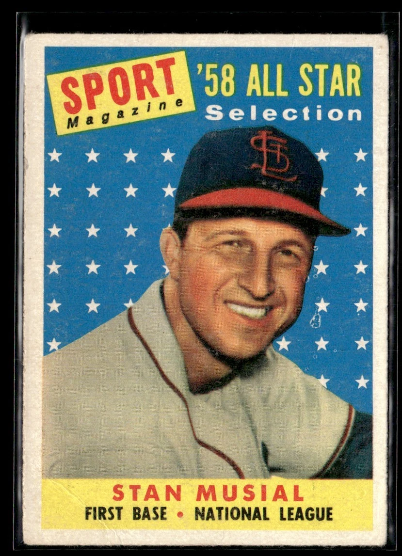 Stan Musial 1958 Season Baseball Sports Trading Cards