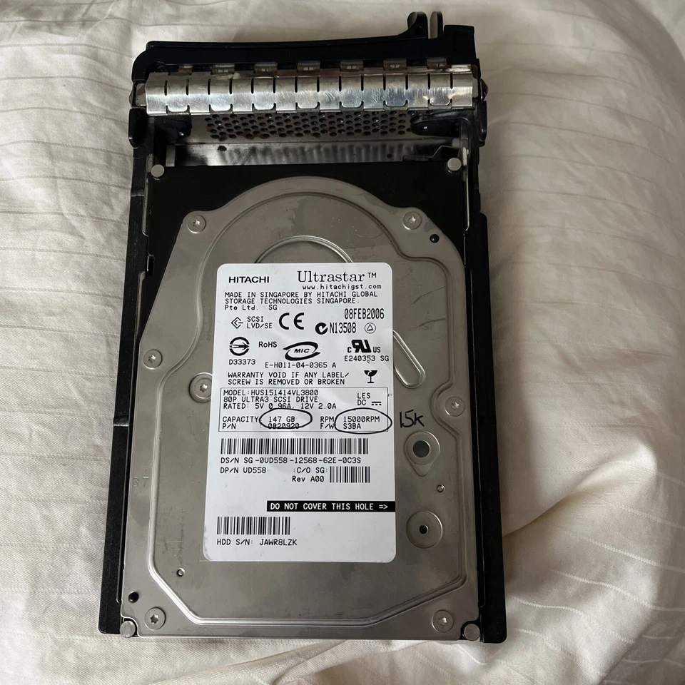 Hitachi Ultrastar HUS151414VL3800 147GB,Internal,15000 RPM,8.89 cm (3.5") Ultra3 - Image 1 of 1