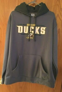 KNIGHTS APPAREL UNIVERSITY OF OREGON DUCKS HOODED GRAY PULLOVER MENS LARGE - Picture 1 of 6