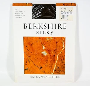 Berkshire Silky Sheer Control Top Pantyhose Reinforced Toe NU GREY Sz2 Style4428 - Picture 1 of 3