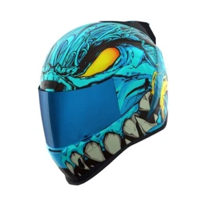 Icon Airform Manik'rr Blue MIPS Glow-in-the-Dark Motorcycle Helmet - Size XL - Picture 1 of 3