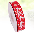  Christmas Satin Ribbon Ornaments Red Yule Gifts Party Decoration Double Sided