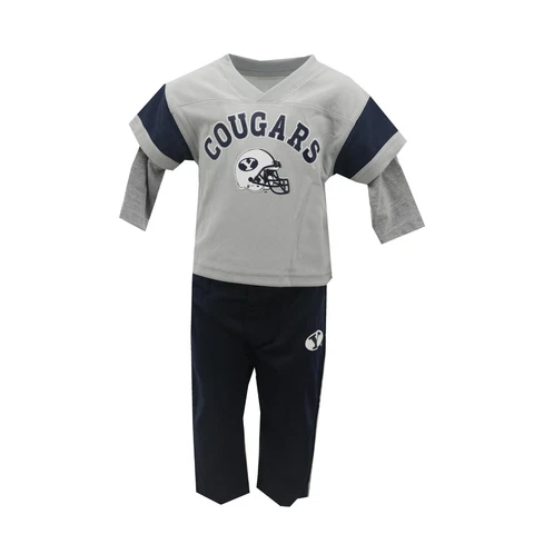 BYU Cougars Official NCAA Baby Infant Size 2 Piece Long Sleeve Shirt & Pants Set Cover