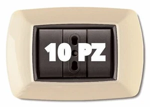 10 PZ PLACCA PLACCHETTA AVORIO COPRINTERRUTTORE 3 MODULI ELETTROCANALI ECL2983A - Foto 1 di 1