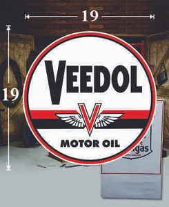 19" X 19" VEEDOL GAS PA OIL VINYL DECAL LUBESTER OIL PUMP CAN LUBSTER - Picture 1 of 1