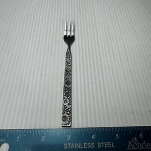 STYLECRAFT SYF27 Stainless Steel Flatware Shrimp Fork (1 Available) Flowers - Picture 1 of 2