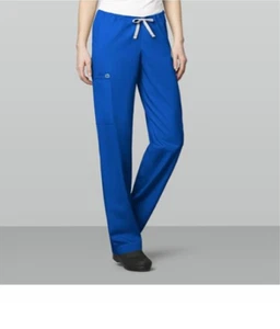 WonderWink Scrubs taglia XXS pantaloni cargo unisex con coulisse blu stile reale 500A  - Foto 1 di 11