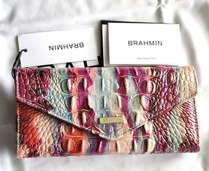 BRAHMIN VERONICA DESTINY MELBOURNE LEATHER ENVELOPE TRIFOLD WALLET NWT - Picture 1 of 8