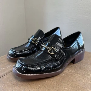 NWT Korks by Kork-Ease Florence Horse-Bit Loafers Womens 8 M Faux Patent Leather - Picture 1 of 14