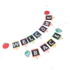 2 Pcs Paper Welcome Banner Classroom The Back to School Season