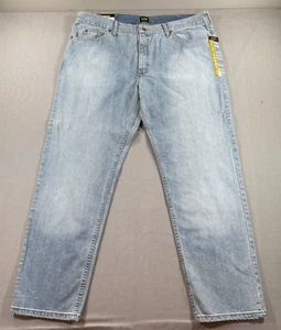 NWT Lee Relaxed Fit Straight Leg Jeans Mens 41x32 Blue Light Wash tag 42x32 - Picture 1 of 9