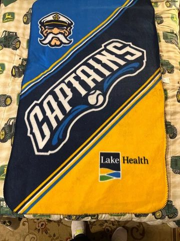 The Lake County Captains Fleece Throw Blanket ~ Minor League Baseball ~ 36 x 60 Cover