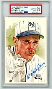 Bill Terry Signed Perez Steele - PSA DNA 10 - Picture 1 of 1