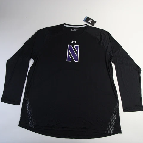 Northwestern Wildcats Under Armour Iso-Chill Long Sleeve Shirt Men's Black New Cover