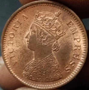 British India Victoria 1/2 Pice 1895 UNC NP2 - Picture 1 of 2