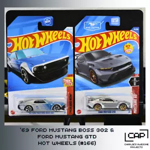 '69 Ford Mustang Boss 302 & Ford Mustang GTD x2 Cars Combo - Hot Wheels (#166) - Bild 1 von 11