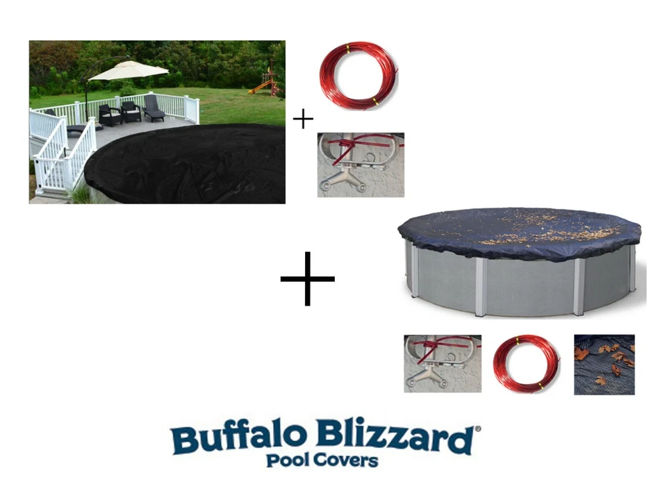 Buffalo Blizzard Sobre el Suelo Piscina Micro Malla Invierno Cubierta y Red de Hojas Foto 1 de 1