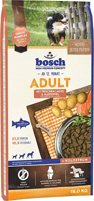 bosch HPC Adult Hundefutter Trockenfutter Lachs & Kartoffel Alle Rassen 15 kg - Bild 1 von 4