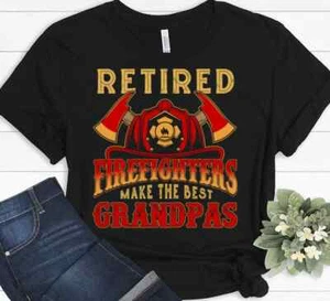 Gift For Firefighter Retired Grandfather Funny Christmas T-shirt - Picture 1 of 6