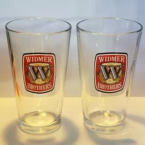 Lot of 2 Widmer Brothers Beer Bar Pub Pounder Glasses 16 oz - Picture 1 of 3