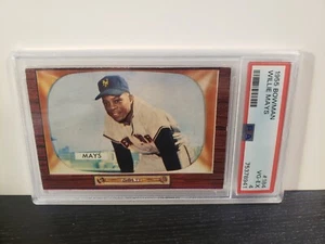 1955 BOWMAN BASEBALL #184 WILLIE MAYS  - GIANTS, HOF -  PSA 4 - Picture 1 of 3