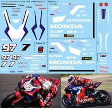 1/12 Naklejki Honda CBR 1000 RR-R Team HRC SBK 2023 Lecuona Vierge Naklejka TBD857