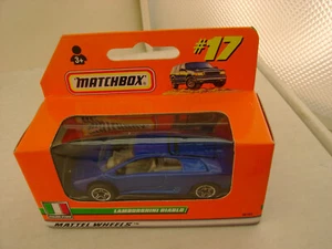 1999 MATCHBOX SUPERFAST #17 BLUE LAMBORGHINI DIABLO NEW IN BOX - Picture 1 of 3