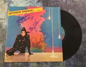 GFA Mickey Aynsley David * JEFFERSON STARSHIP * Band Signed Record Album AD3 COA - Picture 1 of 3