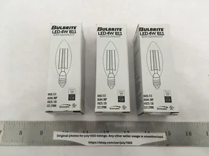 (3) NEW Bulbrite 40W LED B11 Bulb 2700K Candelabra Base E12 Dimmable - #776690 - Picture 1 of 6