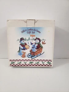 Longaberger Milk And Cookies for Santa Gift Set Plate & Tumbler W/Box Christmas - Picture 1 of 2