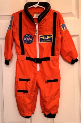 Disfraz de Astronauta Naranja Niño Pequeño Talla 18 Meses NASA Traje de Escape Tripulación Avanzada Foto 1 de 4