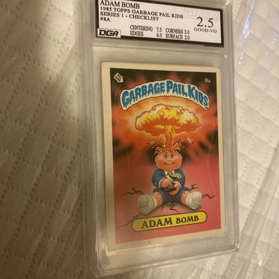 1985 Topps Garbage Pail Kids Series 1 Stickers Adam Bomb #8a DHA 2.5 Card Grade - Image 1 of 2
