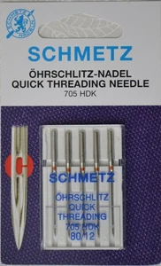 Schmetz Machine Needle, Quick Threading, Size 80/12, Pack of 5 Needles - Imagen 1 de 1