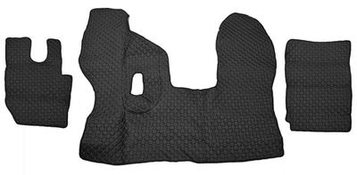 Für DAF Cf Euro 6 2013 + Anleitung Lkw Lefthd Schwarz + Weiß Eco Leder Fußmatten - Bild 1 von 2