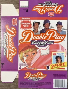 1986 Double-Play Bubble Gum Cooler, Ripken Jr., Sandberg, & Quisenberry Unfolded - Picture 1 of 2