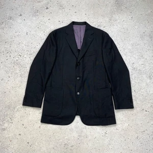 Blazer Boglioli Negro Lana Virgen Hecho en Italia Talla 48 - Chaqueta Clásica Para Hombre - Imagen 1 de 12