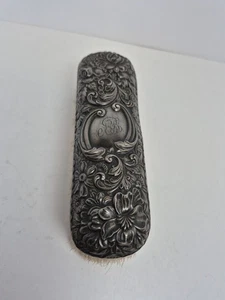 Gorham Sterlingsilber Blumen Kleiderbürste Repoussé Antik Monogramm LESEN - Bild 1 von 15