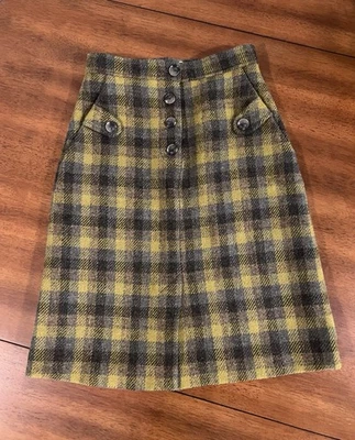 BRORA Scottish Wool Plaid Skirt UK 6/US 2 - Image 1 of 4