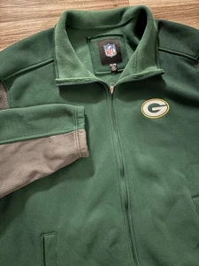 G-III NFL Green Bay Packers Jacket Men's 2XL Waffle Knit Green Gray Full Zip - Picture 1 of 8