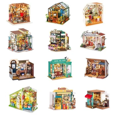 Rolife LED Puppenhaus 1:24 DIY 3D Holz Puppenhaus Miniatur Bausatz Kinder Weihnachtsgeschenk - Bild 1 von 4