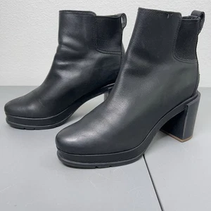 Sorel JOAN NOW™ Women's Chelsea Boot 11 Black NL3303-010 Heeled Leather - Picture 1 of 14